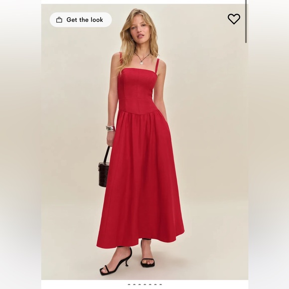 Petites Reformation Katarin Linen Dress - Picture 1 of 5